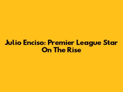 Julio Enciso: Premier League Star On The Rise