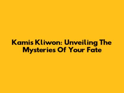 Kamis Kliwon: Unveiling The Mysteries Of Your Fate