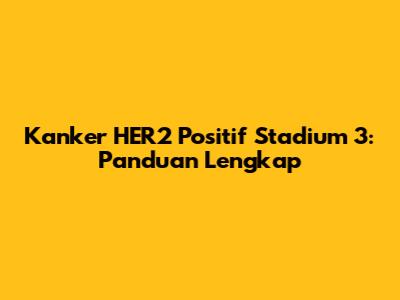 Kanker HER2 Positif Stadium 3: Panduan Lengkap