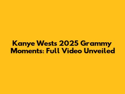 Kanye West's 2025 Grammy Moments: Full Video Unveiled