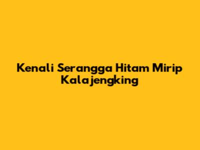 Kenali Serangga Hitam Mirip Kalajengking