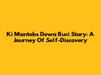 Ki Manteb's Dewa Ruci Story: A Journey Of Self-Discovery