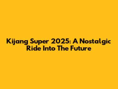 Kijang Super 2025: A Nostalgic Ride Into The Future