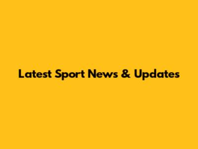 Latest Sport News & Updates