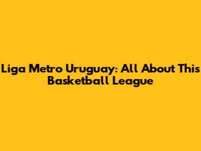 Liga Metro Uruguay: All About This Basketball League