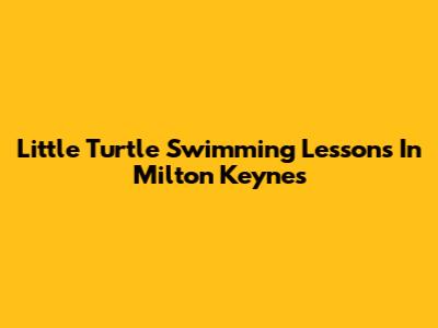 Little Turtle Swimming Lessons In Milton Keynes