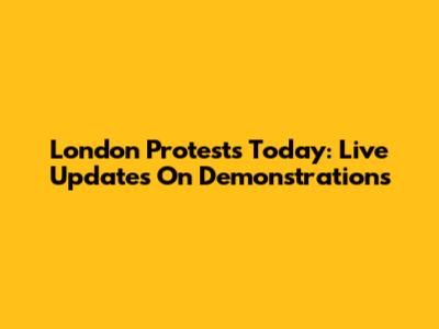 London Protests Today: Live Updates On Demonstrations