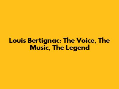 Louis Bertignac: The Voice, The Music, The Legend