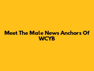 Meet The Male News Anchors Of WCYB