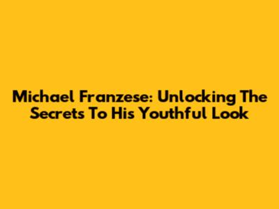 Michael Franzese: Unlocking The Secrets To His Youthful Look