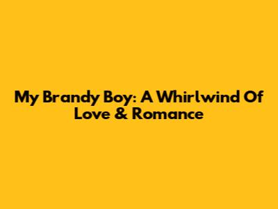 My Brandy Boy: A Whirlwind Of Love & Romance