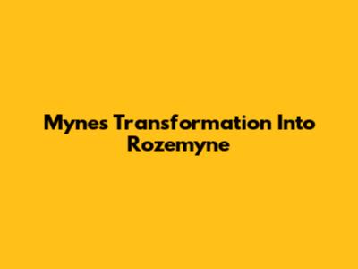 Myne's Transformation Into Rozemyne