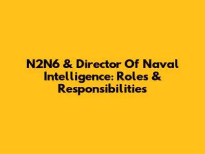 N2N6 & Director Of Naval Intelligence: Roles & Responsibilities