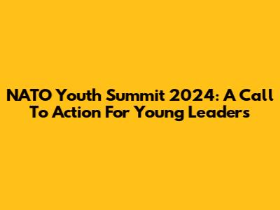 NATO Youth Summit 2024: A Call To Action For Young Leaders