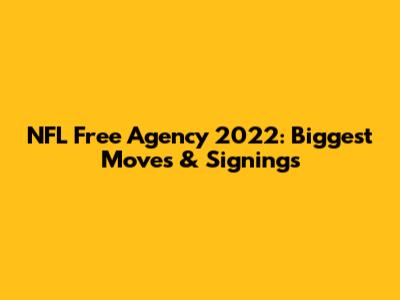 NFL Free Agency 2022: Biggest Moves & Signings