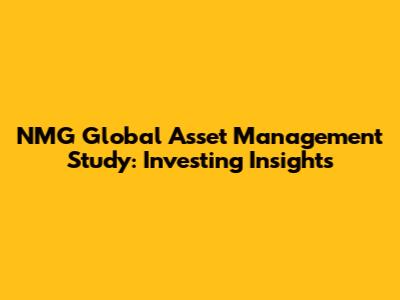 NMG Global Asset Management Study: Investing Insights