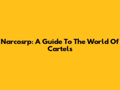 Narcosrp: A Guide To The World Of Cartels