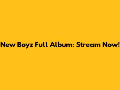 New Boyz Full Album: Stream Now!
