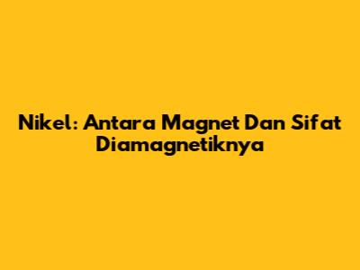 Nikel: Antara Magnet Dan Sifat Diamagnetiknya
