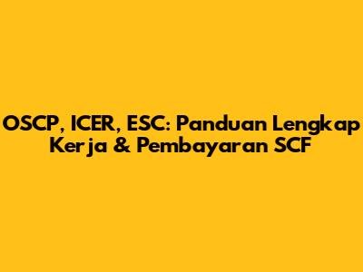 OSCP, ICER, ESC: Panduan Lengkap Kerja & Pembayaran SCF