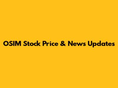 OSIM Stock Price & News Updates