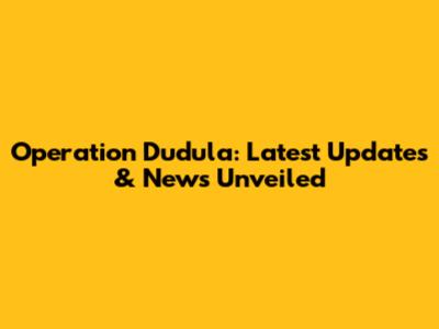 Operation Dudula: Latest Updates & News Unveiled
