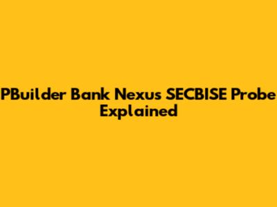 PBuilder Bank Nexus SECBISE Probe Explained