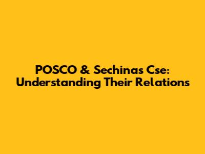 POSCO & Sechinas Cse: Understanding Their Relations