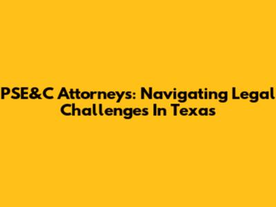 PSE&C Attorneys: Navigating Legal Challenges In Texas