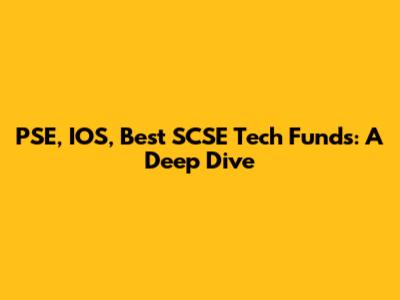 PSE, IOS, Best SCSE Tech Funds: A Deep Dive