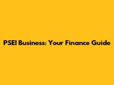PSEI Business: Your Finance Guide