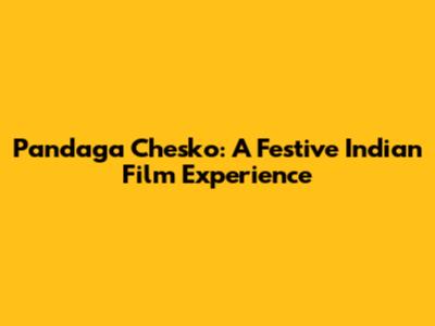 Pandaga Chesko: A Festive Indian Film Experience