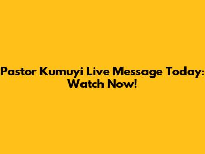 Pastor Kumuyi Live Message Today: Watch Now!