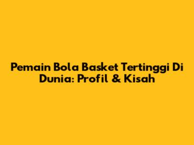 Pemain Bola Basket Tertinggi Di Dunia: Profil & Kisah