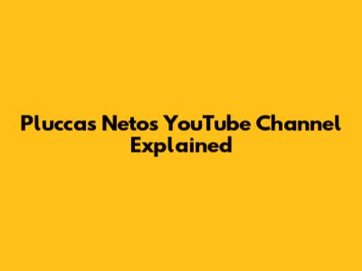 Pluccas Neto's YouTube Channel Explained
