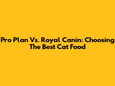 Pro Plan Vs. Royal Canin: Choosing The Best Cat Food