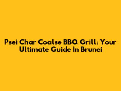 Psei Char Coalse BBQ Grill: Your Ultimate Guide In Brunei