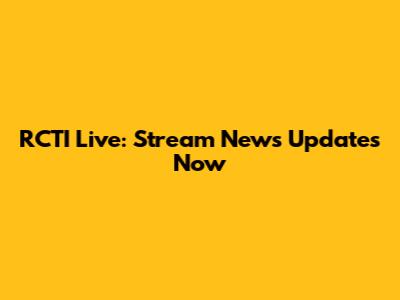 RCTI Live: Stream News Updates Now