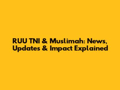 RUU TNI & Muslimah: News, Updates & Impact Explained