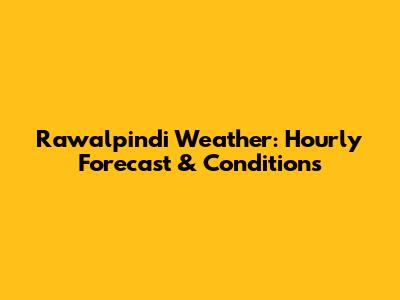 Rawalpindi Weather: Hourly Forecast & Conditions