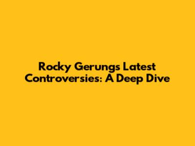 Rocky Gerung's Latest Controversies: A Deep Dive