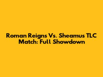 Roman Reigns Vs. Sheamus TLC Match: Full Showdown