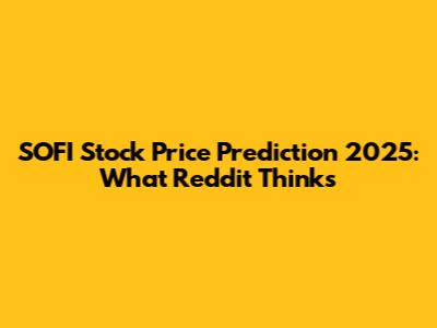 SOFI Stock Price Prediction 2025: What Reddit Thinks