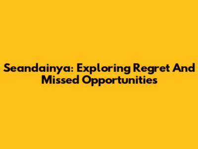 Seandainya: Exploring Regret And Missed Opportunities