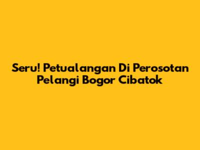 Seru! Petualangan Di Perosotan Pelangi Bogor Cibatok