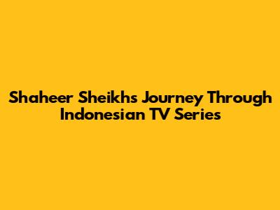 Shaheer Sheikh's Journey Through Indonesian TV Series