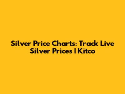Silver Price Charts: Track Live Silver Prices | Kitco