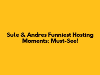 Sule & Andre's Funniest Hosting Moments: Must-See!