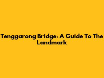 Tenggarong Bridge: A Guide To The Landmark