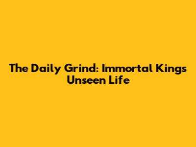 The Daily Grind: Immortal King's Unseen Life